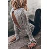 Party Glitter Nightclub Top Party Sequins Long sleeve round Neck Shirts Nightclub Personality Top