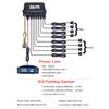 The LCD monitoring 4-sensor radar detection system with reversing backlight display parking sensor has 12 colors and 12V
