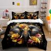 "Elephant Floral Art Decor Print 3PC" Soft Comfortable Duvet Cover Bedding Set Included 1*Duvet Cover & 2*Pillowcases Gift