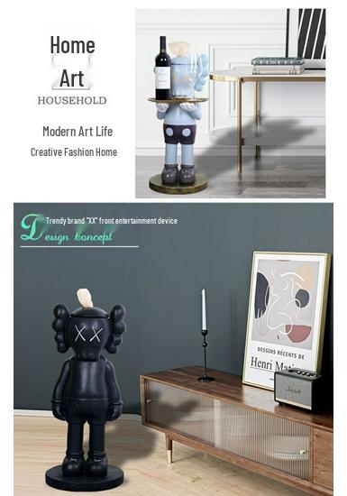 Kaws Large Bear Ornament: Trendy Nordic Light Luxury Living Room Decor and Housewarming Gift