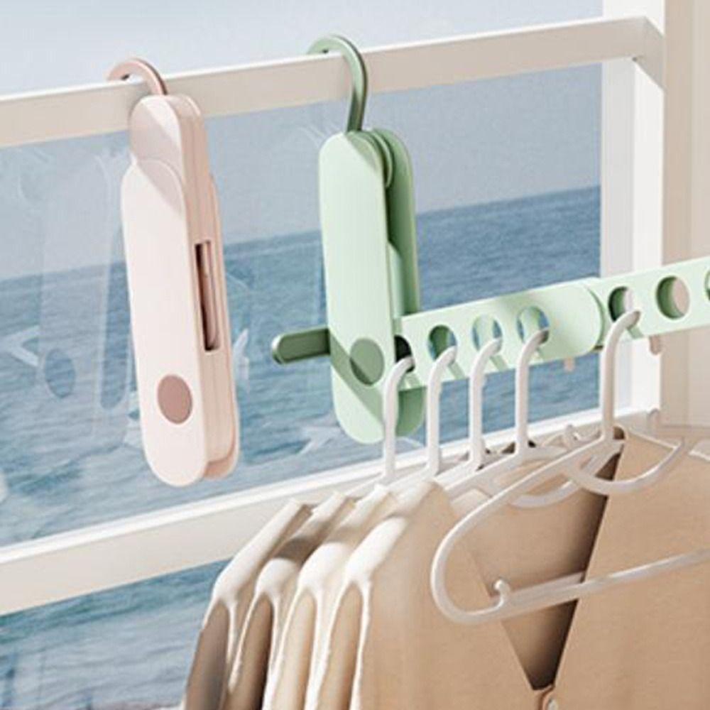 2Pcs Plastic Folding Clothes Hanger Rack Hanging Clothes Hanger Clothes Storage Organizer Hotels