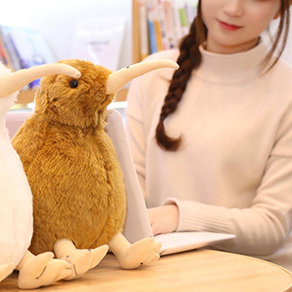 7.9inch Kiwi Bird Stuffed Toy Soft Cute Lifelike Portable Standing Plush Animal Toy for Kids Toddlers
