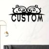 Personalisierte Metallwandkunst Benutzerdefiniertes Adressschild Boho-Wohnkultur Innen Außen Einweihungsgeschenk