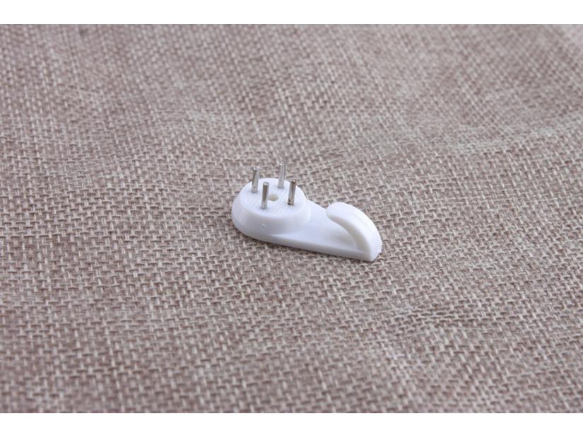 50-Pack ABS Medium Wall Hook Nails Set for Hanging Frames, White - Free Shipping
