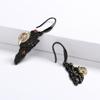 Irregular Bohemian Style Amber Zircon Eardrop Black Gold Jewelry Asymmetrical Women's Earrings Creative Jewelry Drop Earrings
