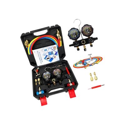 Strong ABS Automotive Refrigerants Charging Tool Set with Leak Proof Connector & Easy Carry Case for R22 R134 R404 R41