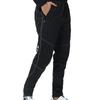Mens Winter Cycling Pants Thermal Fleece Lined Outdoor Bike Riding Trousers With Reflective Stripes Black Green
