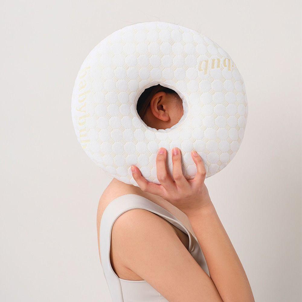 Cotton Filling Pillow with Ear Hole Ergonomic Earring Pillow  for Ear Pain Relief