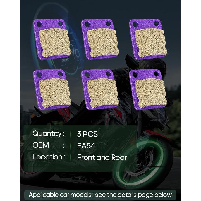 

SCITOO Carbon Fiber Brake Pads Fit for 09 for Hyosung TE450S, 08 United Motors MTX 450R