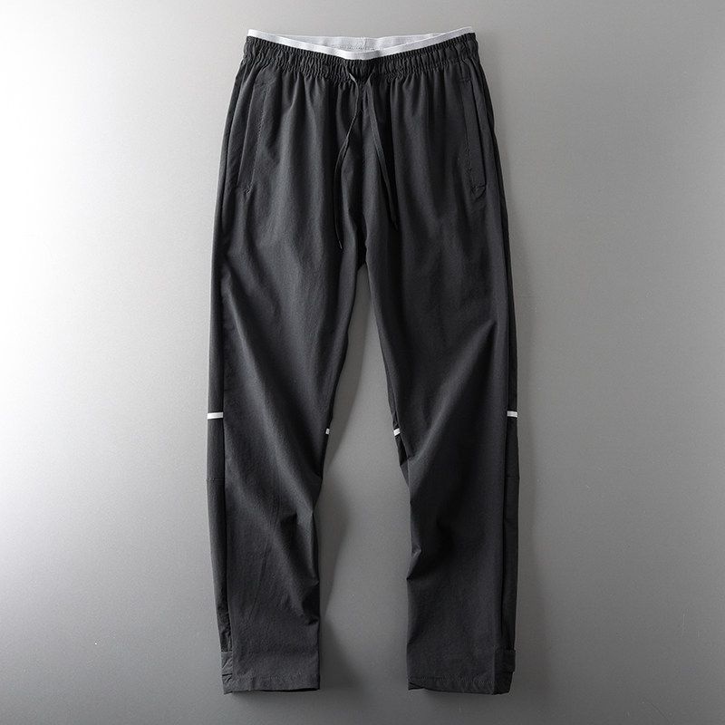Foreign Trade Tail Order Cut Label Straight Export Night Running Sports Pants Black 3XL
