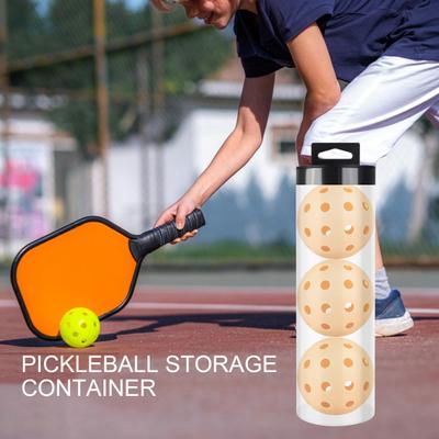 Pickleball Cutie de depozitare transparentă cu capac Suport pentru minge de tenis pentru badminton Baseball Tenis Container cilindric Organizator Tub transparent Accesorii Pickleball