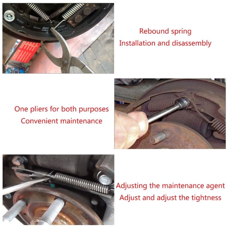 Car Vehicle Drum Brake Line Shoe Return Spring Repair Car Remover Installer Workshop Tools Plier Tool Multifunctional