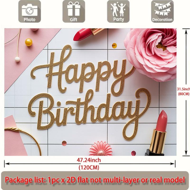 Party Backdrop Elegant Flat Setup Flowers Lipstick Events Wedding Coming Ceremony Photo Booth Background Front Door Decor