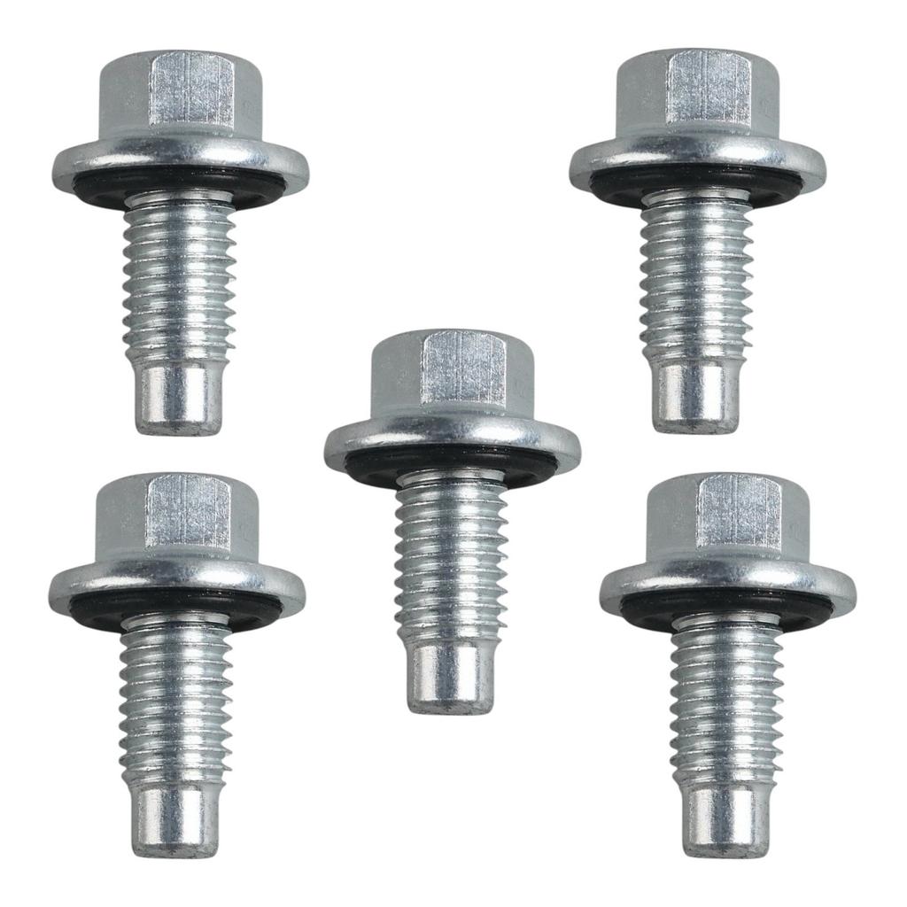 10 x Oil Drain Plug W/Gasket M12-1.75, Head Size 15mm .Length: 25mm
