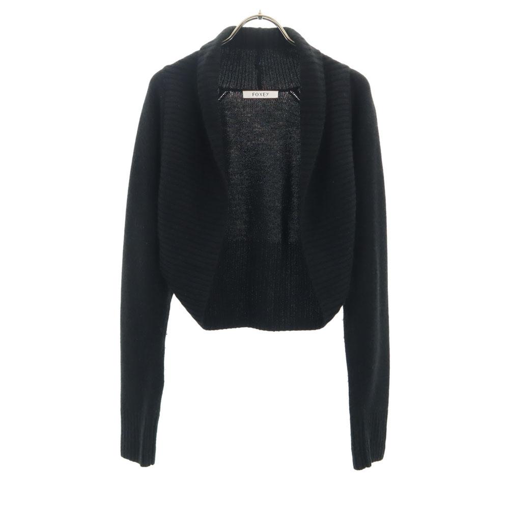 FOXEY Long Sleeve Cardigan Black Women Used