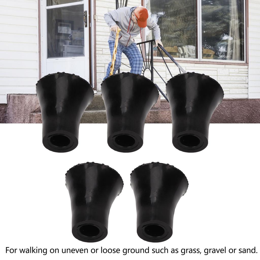 5 pièces Embouts de béquille 19 mm Antidérapants Caoutchouc Souple Épais Embouts de Rechange pour Canne de Marche