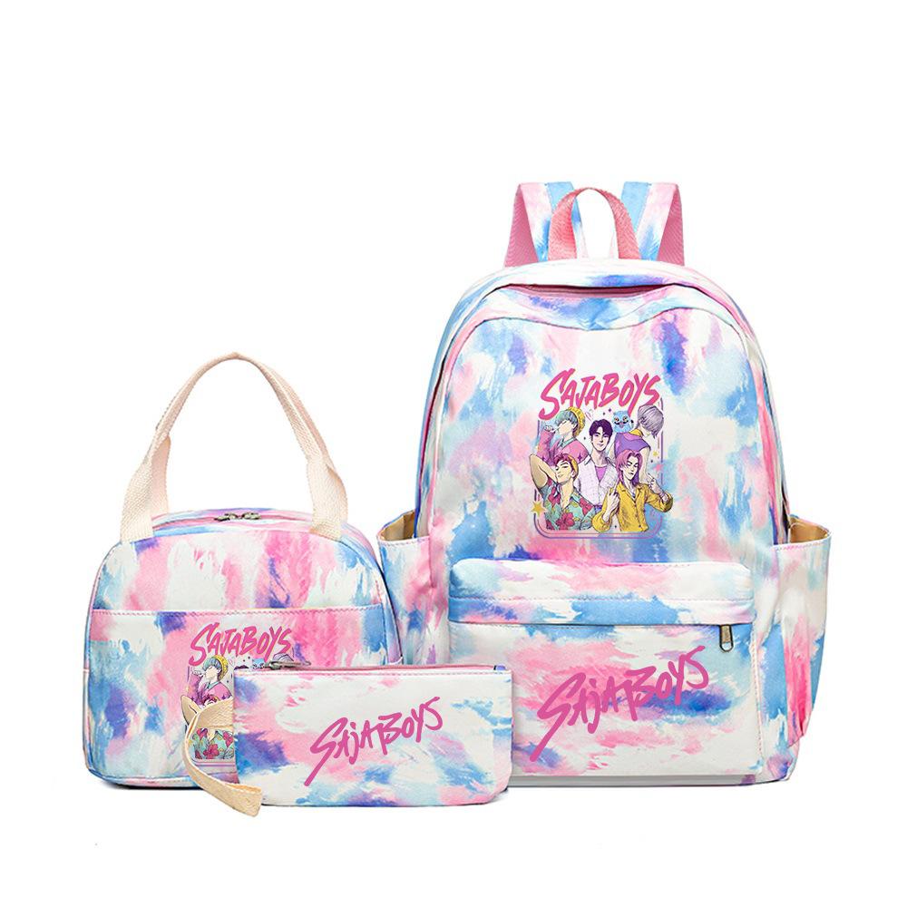 Witch Hunter Three-Piece Backpack Girl Digital Printing Elementary School Bag Large Capacity Backpack