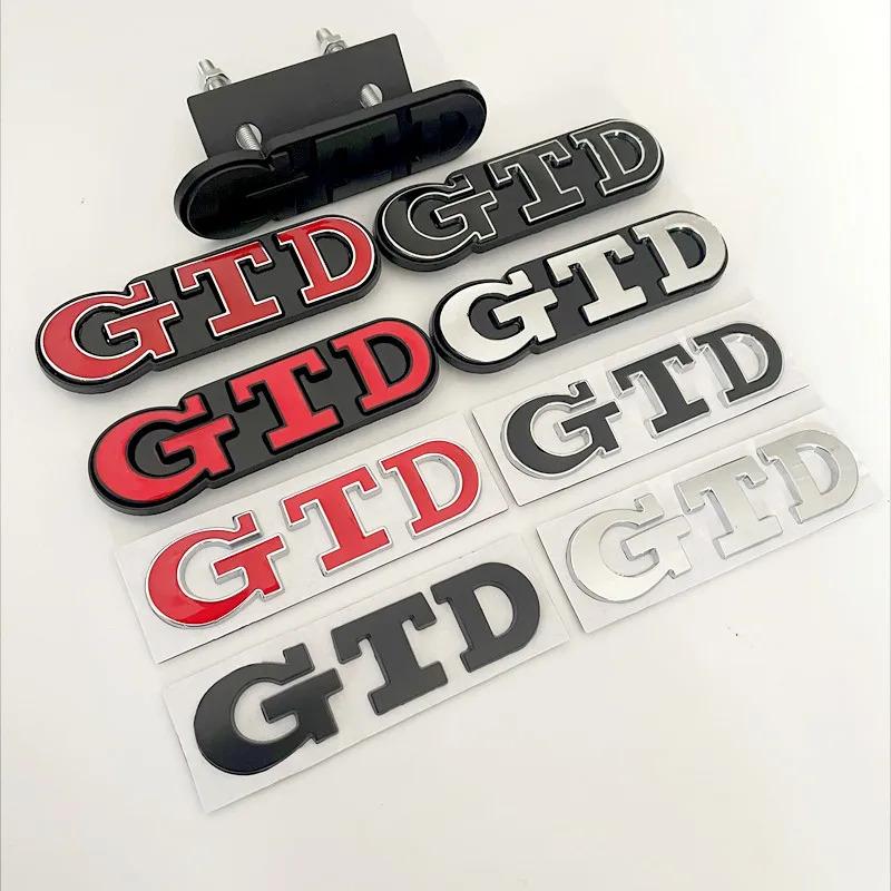 RUNTB1 3D Metal Front Grille GTD Logo Emblem Rear Trunk Badge Stickers For Volkswagen VW Golf 2 4 5 6 7 R MK2 MK3 MK4 Car Accessories