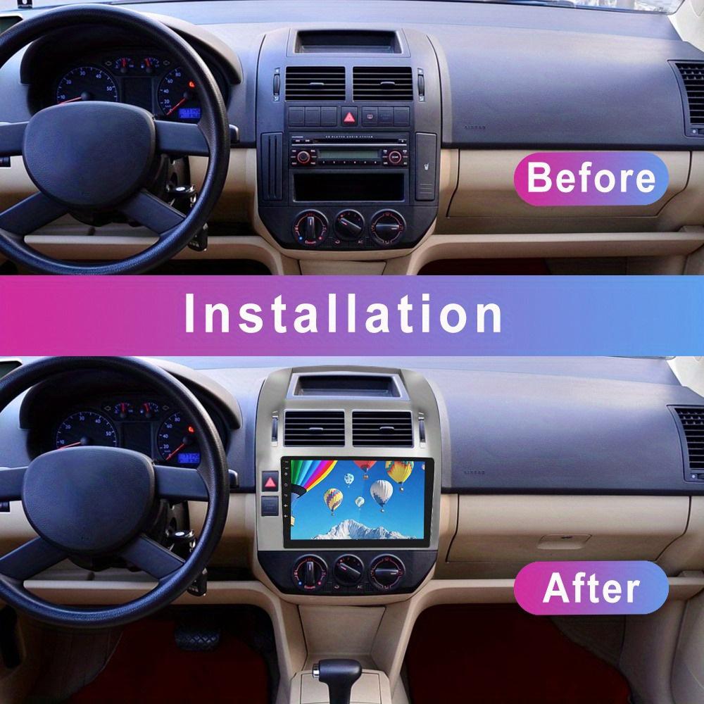 9 inch Car Radio Frame Auto Stereo Frame Kit for VW Volkswagen Polo 2004-2011 Mounting Bezel Faceplate Car Interior Front Dash Center Fascia