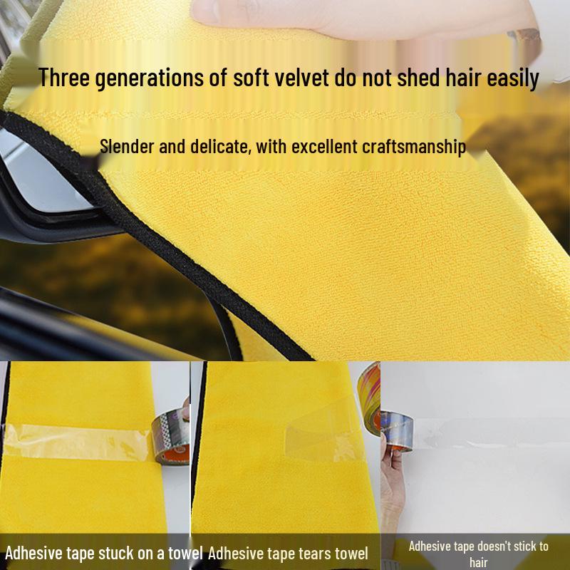Advanced Thickened Car Wash Towel - Water Absorbent, Lint-Free Glass Cleaning Cloth
