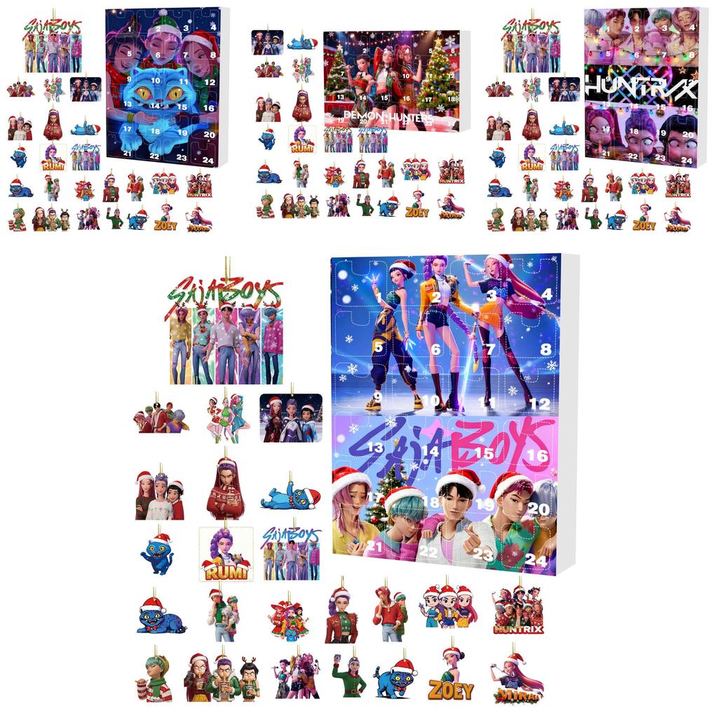 Kpop Dämonenjäger Feiertags Adventskalender Acryl Anhänger Für Weihnachtsbaum Dekoration