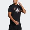 Adidas T Shirts Men's Black Crew Neck Moderate Straight Fit GP0856