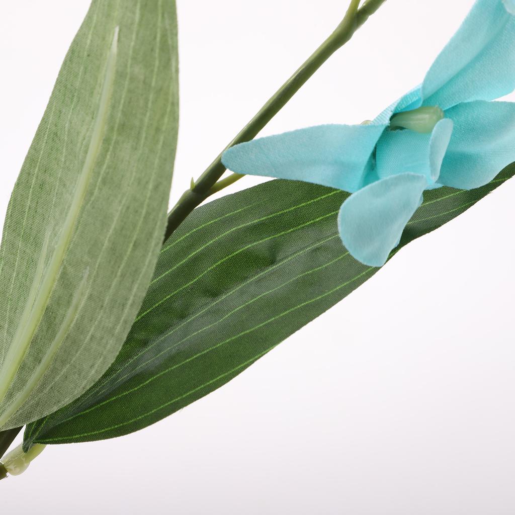 Artificial Flower Realistic Blue Artificial Orchid Flowers Stem Decor for Wedding Home Decoration
