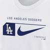 Nike MLB T-Shirt Los Angeles Dodgers Simple Logo Print Crew Neck Casual Short Sleeve Kids tops White 3Z3B7NMB2-LAD