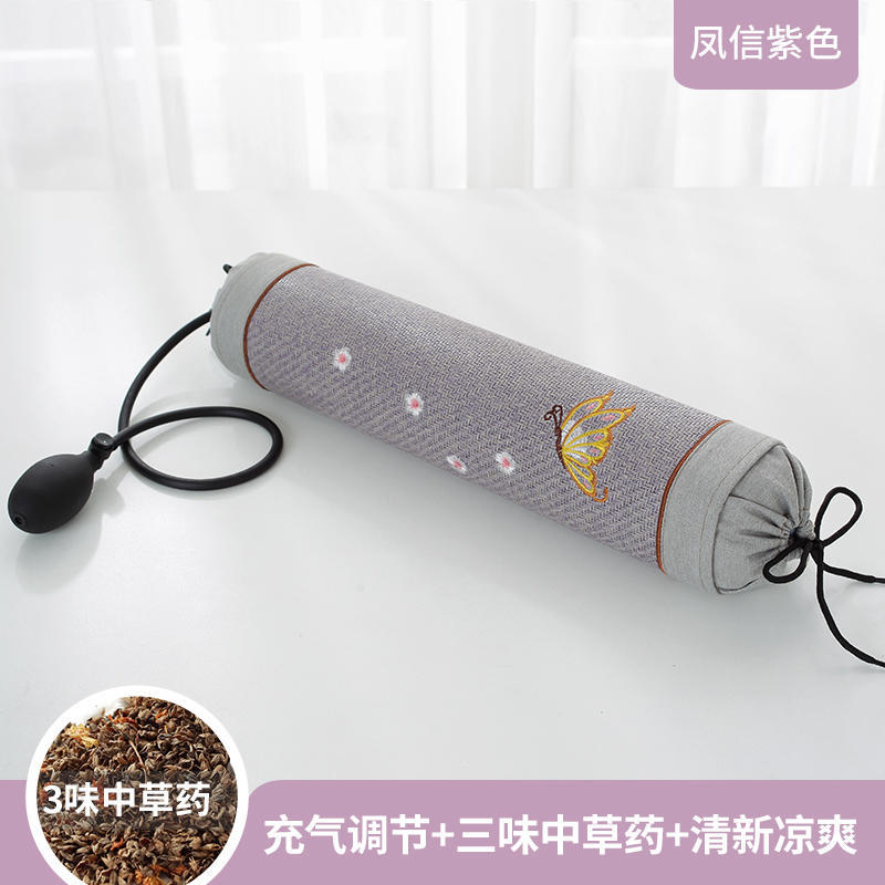 Argy Wormwood Pillow Cervical Support Improve Sleeping Single Cylindrical Pillow with Pillowcase for Sleep