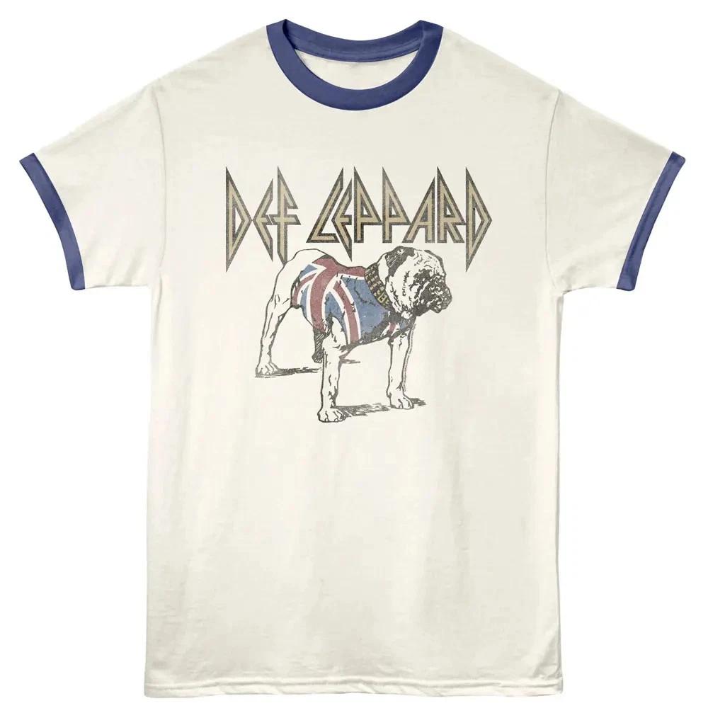 Def Leppard British Bulldog Ringer T Shirt S