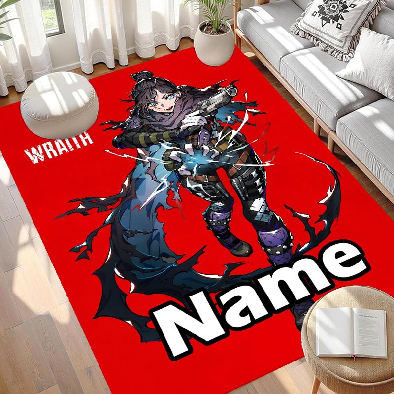 Custom Name Personalized Apex Legends Print Carpet, Versatile Home Decor Rug, for Playroom, Apartment, Balcony, Entryway, Hallway Gift