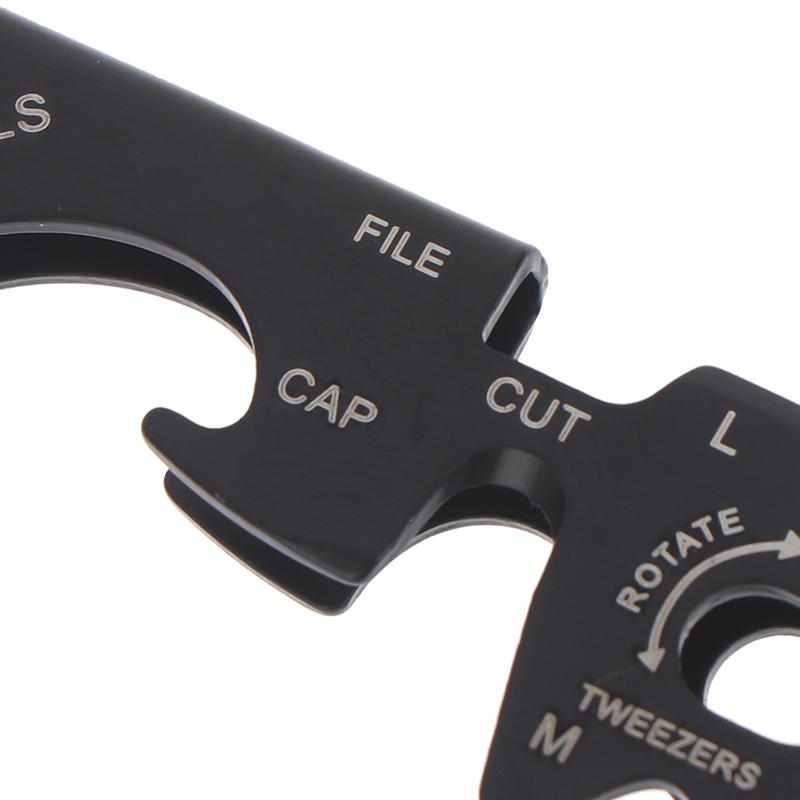 1Pc Stainless Steel Keychain Hook Plier Nail File Bottle Driver Screwdriver Bottle Opener For Outdoor Camping Survival Gear Tool