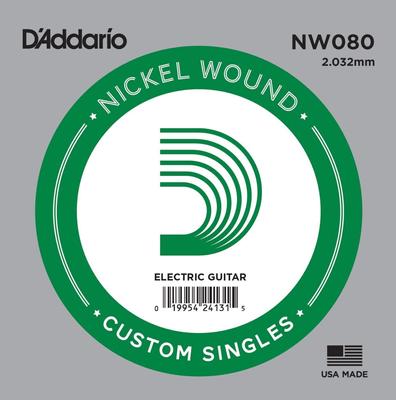 Electric Guitar Rose Strings Nickel NW080 Set of 10 D'Addario .080 []