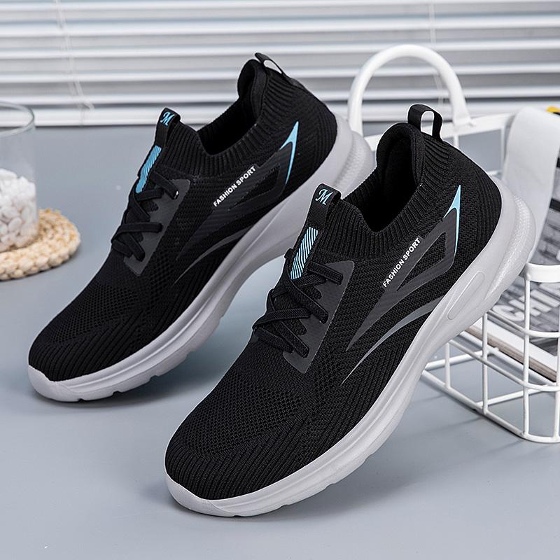 Fashion Autumn New Knitted Shoes Mom Shoes Connected Mail Order Sports Casual Shoes Ladies Casual Comfortable Single Shoes Men