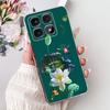 Clear For Xiaomi 14T Case Cover Luxury Cute Cat Fashion Flowers Funny Cool Painted Soft Phone Case 2406APNFAG