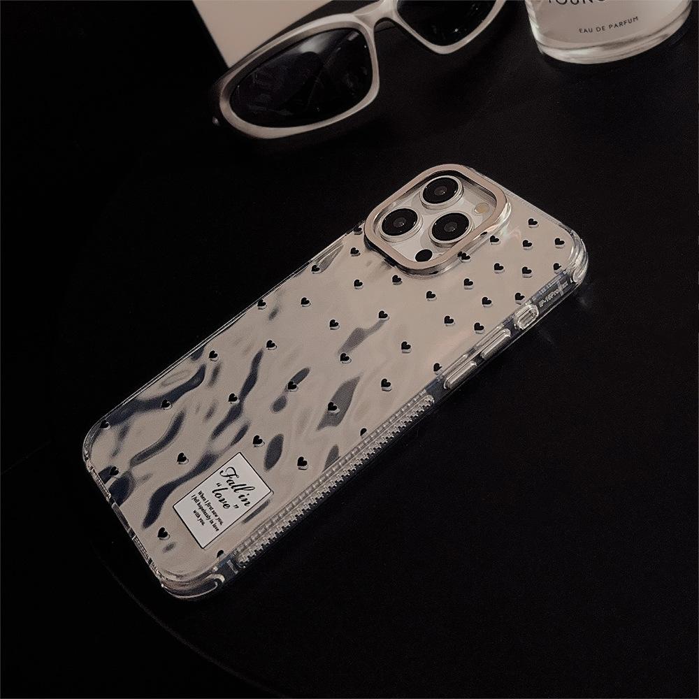 Black Heart Case for iPhone 13 iPhone 15 iPhone 16 Pro Max