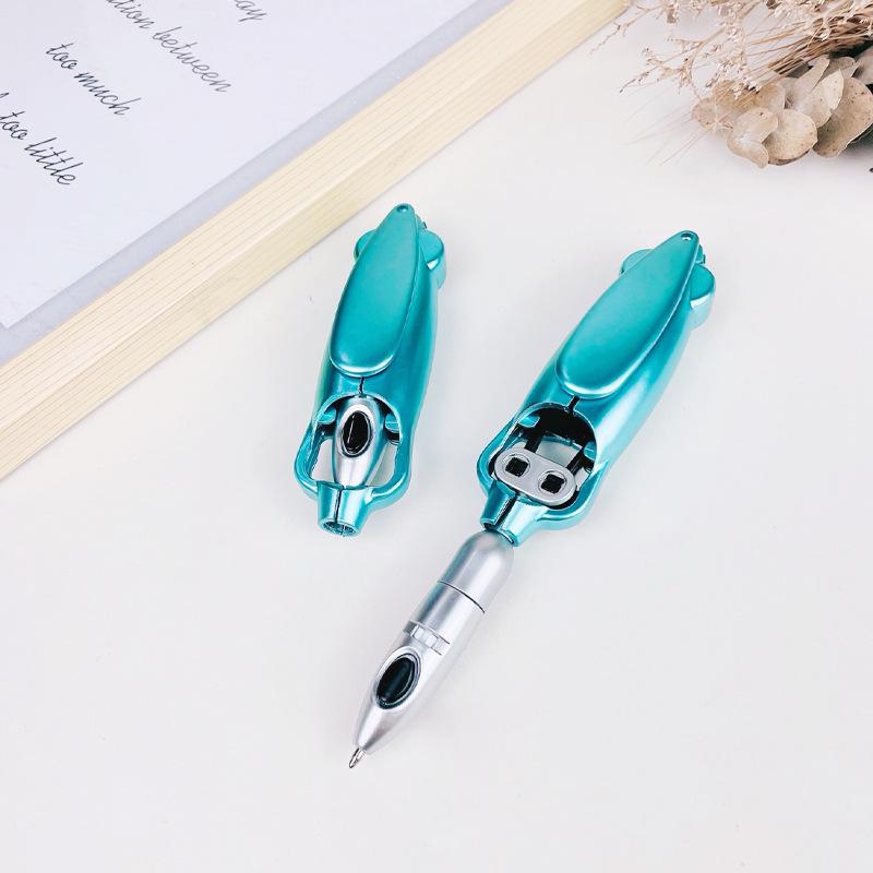 Элегантная трансформирующаяся черная технологичная гелевая шариковая ручка и игрушка-антистресс 0.7mm