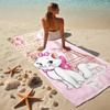 Parisian Cat Stylish Digital Printing Beach Towel Quickdrying Absorbent Blanket For Beach Pool Gym Travel Christmas Gift C922296