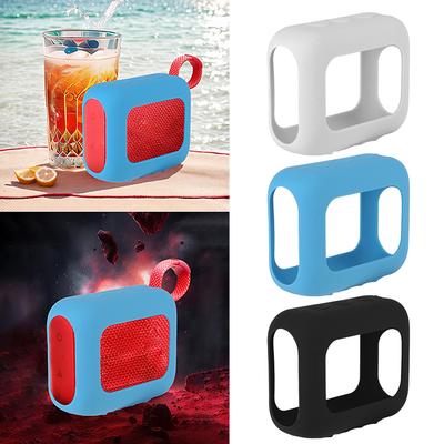 Silikonhülle Abdeckung Lautsprecher Schutzhülle mit Haken für JBL GO4 Tragbare Silikonhülle Abdeckung Schutzhülle Anti-Drop Lautsprecher