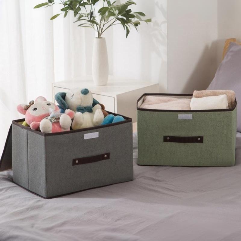 Scratch Resistant Foldable Non Woven Storage Box Gray Space Saving Organizer for Underwear Socks Clothing Toys Home Use