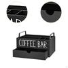 Coffee Organizer for Countertop, Wooden Holder and Accessories