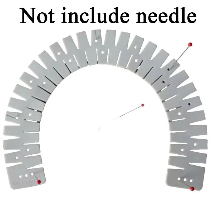 

1pc Silicone Hemmer Flexible Sewing Tool Hem Ruler Sewing Auxiliary Tool with Marking Holes for Sewing Enthusiasts Gifts светло-серый