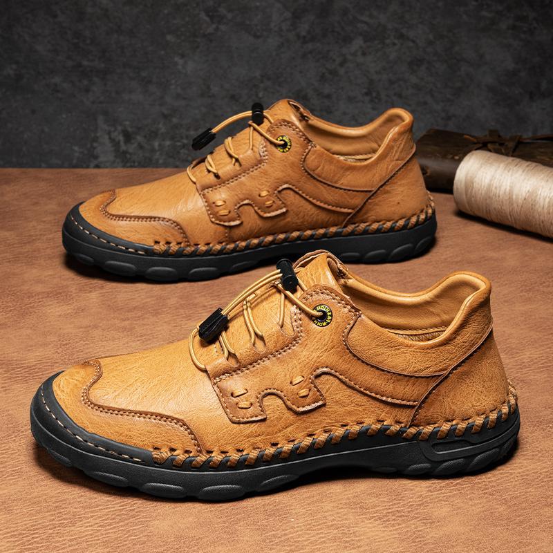 Fashion Autumn Outdoor Casual Leather Mens Shoes Retro Style Male Sneakers Adult Non-Slip Casual Desert Hiking Footwear Treking Shoes