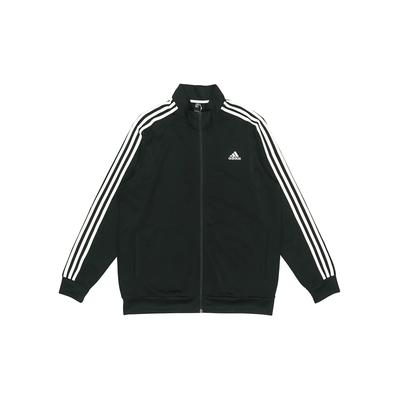 adidas Fashion Casual Retro Striped Logo Jacket Unisex Jacket Black H46066