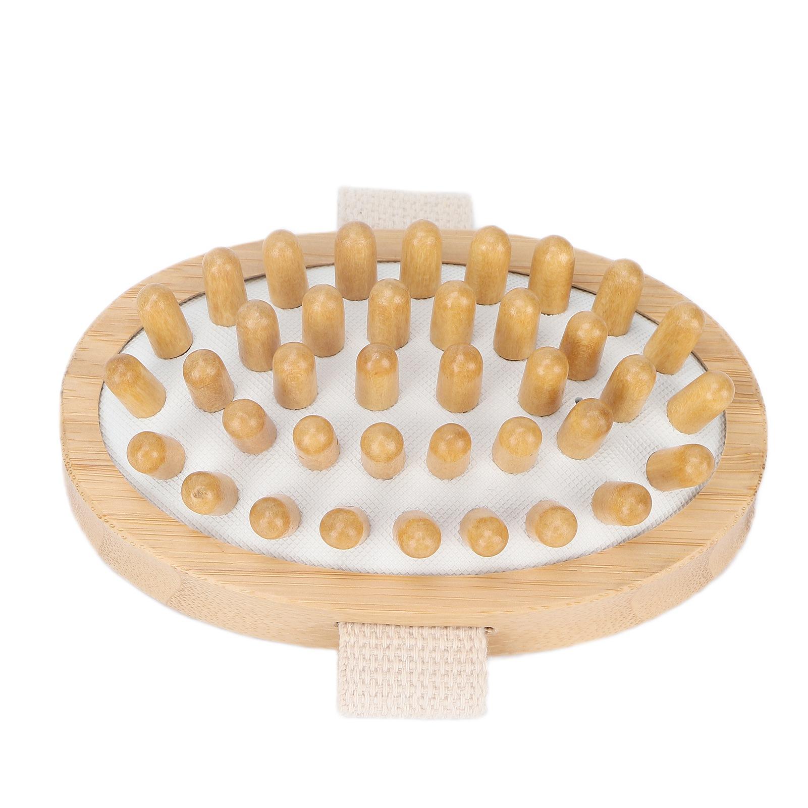 

Gentle Massage Brush Portable Bamboo Spa Bath Massage Brush Body Scrubber Brush