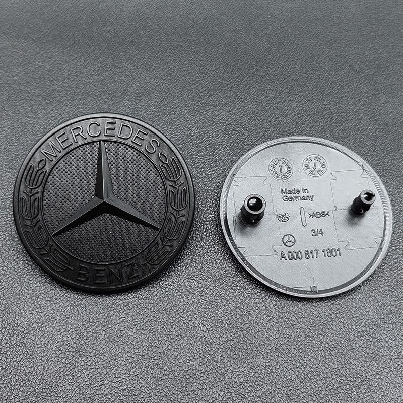 

for MB Mercedes Benz GLA CLA CLS A45 C63 A B 3D 2pins 57mm Car Front Hood Emblem A0008171801 Star Logo Bonnet Badge Accessories чорний