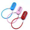 Zinc alloy 4 Digit Password Lock Anti-theft Wire Rope Dormitory Cabinet Lock Padlock Backpack Zipper Lock for Home&Travel