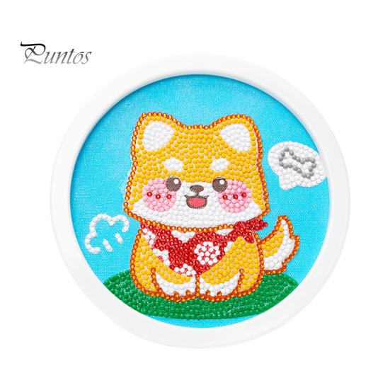 

Мультфильм панда узор горный хрусталь картина DIY дети ручная работа плитка кролик круглый горный хрусталь картина подарок на день рождения H