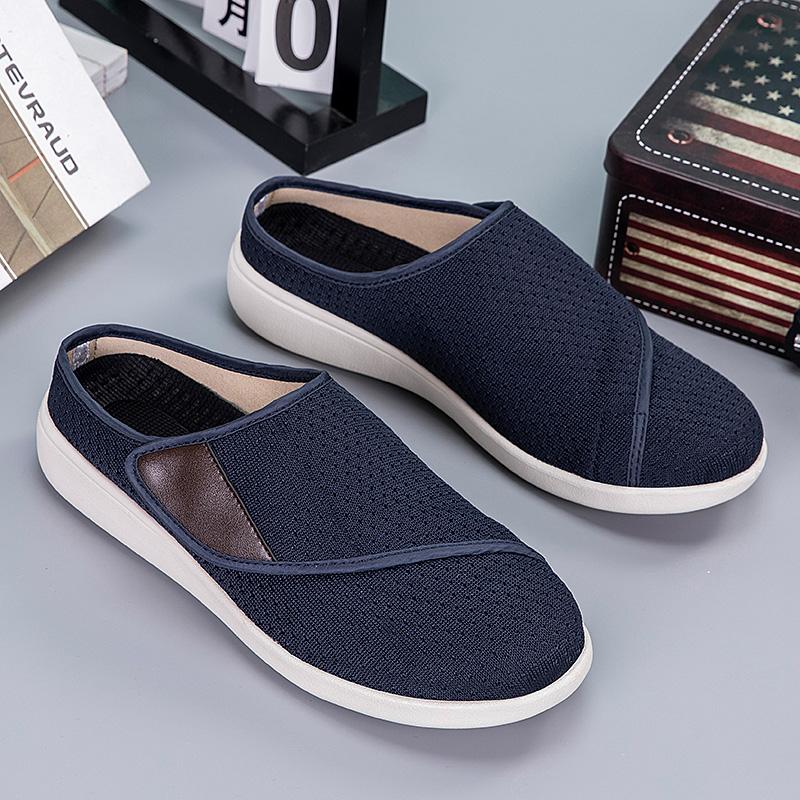 Fashion Men's Women's Diabetic Shoes Adjustable Walking Shoes Wide Width Slip On Slippers for Swollen Feet for Indoors Outdoors