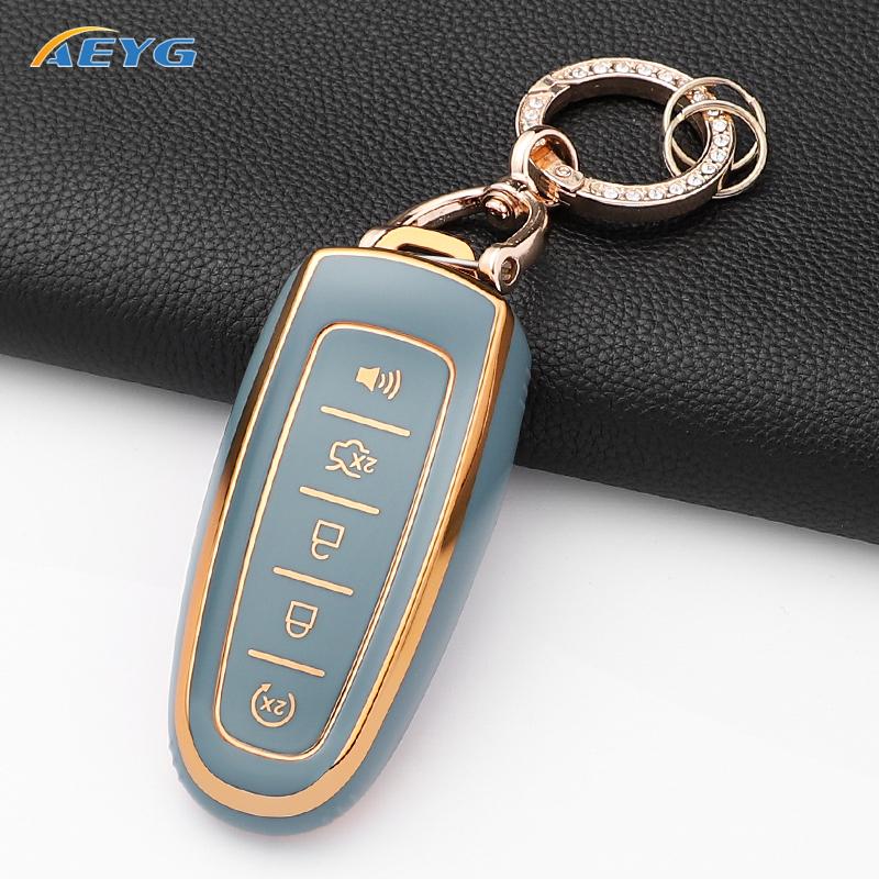 New Soft Tpu Car Key Case Cover Shell For Ford Explorer Edge Escape Flex Taurus 2011 2012 2013 2014 5 Buttons Accessories